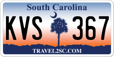 SC license plate KVS367