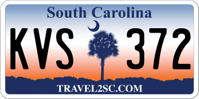 SC license plate KVS372