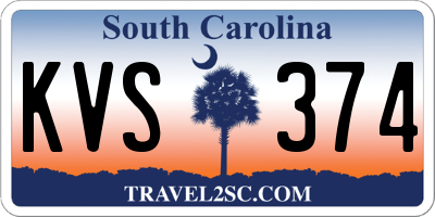 SC license plate KVS374