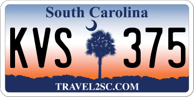 SC license plate KVS375
