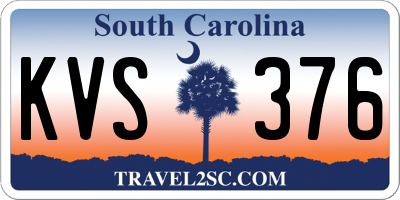 SC license plate KVS376
