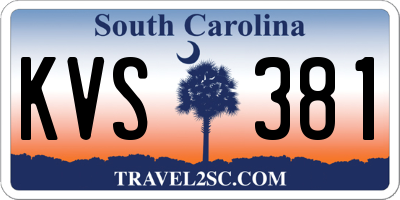 SC license plate KVS381