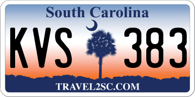 SC license plate KVS383