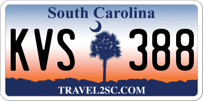 SC license plate KVS388