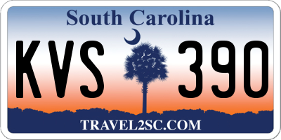 SC license plate KVS390