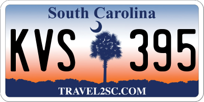 SC license plate KVS395