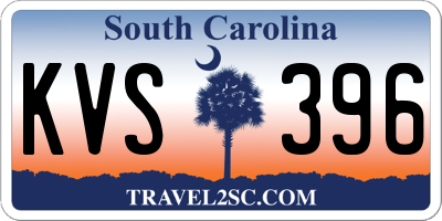 SC license plate KVS396