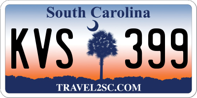 SC license plate KVS399