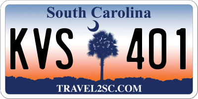 SC license plate KVS401