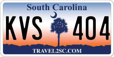 SC license plate KVS404