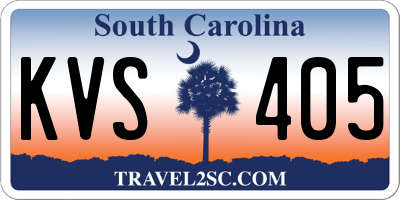 SC license plate KVS405