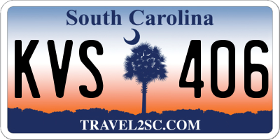 SC license plate KVS406