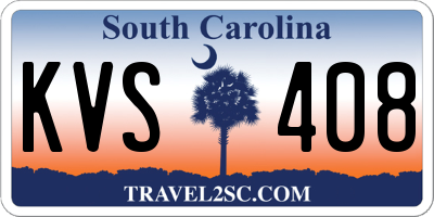 SC license plate KVS408