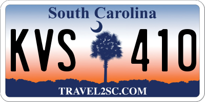 SC license plate KVS410