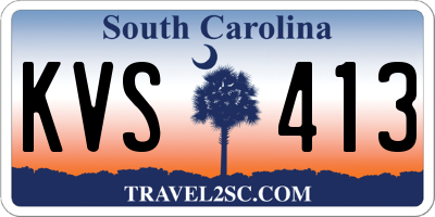 SC license plate KVS413
