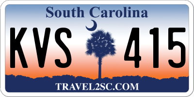 SC license plate KVS415