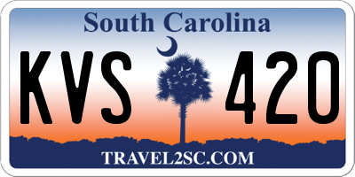 SC license plate KVS420