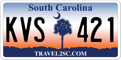 SC license plate KVS421