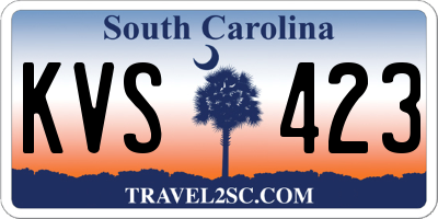 SC license plate KVS423