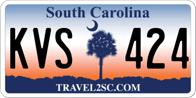 SC license plate KVS424