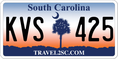 SC license plate KVS425