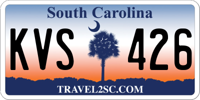 SC license plate KVS426