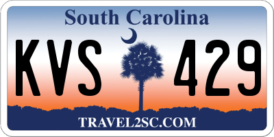 SC license plate KVS429