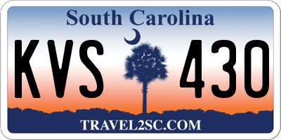 SC license plate KVS430