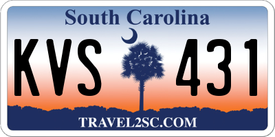 SC license plate KVS431