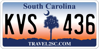 SC license plate KVS436