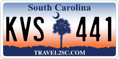 SC license plate KVS441