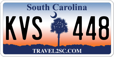 SC license plate KVS448