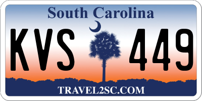 SC license plate KVS449