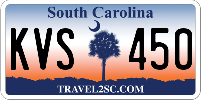 SC license plate KVS450