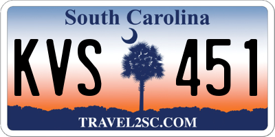 SC license plate KVS451