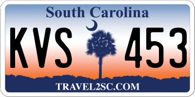 SC license plate KVS453