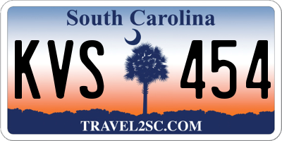 SC license plate KVS454