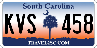 SC license plate KVS458