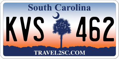 SC license plate KVS462