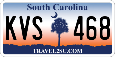 SC license plate KVS468