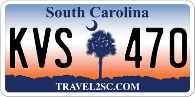 SC license plate KVS470