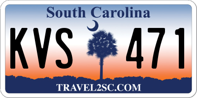 SC license plate KVS471