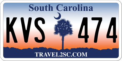 SC license plate KVS474