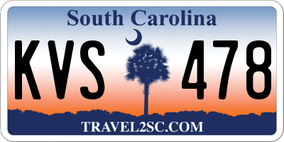 SC license plate KVS478