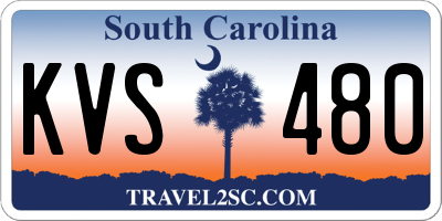 SC license plate KVS480