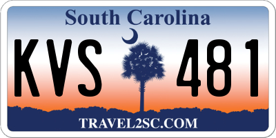 SC license plate KVS481