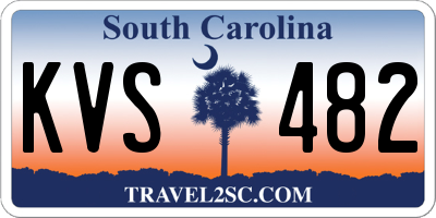 SC license plate KVS482
