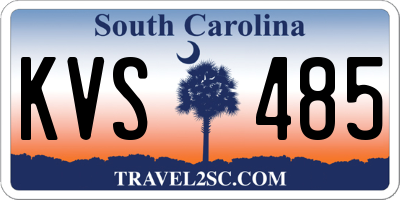 SC license plate KVS485
