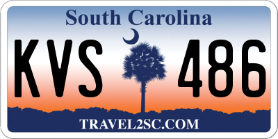 SC license plate KVS486