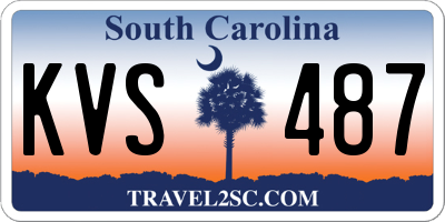 SC license plate KVS487
